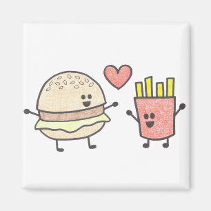 Hamburgare- och småfiskmagnet magnet
