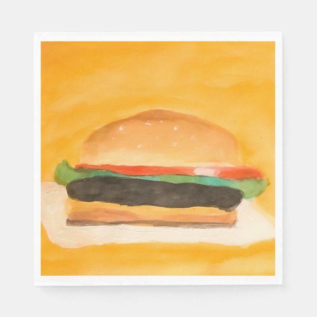 Hamburgare Pappersservett (Framsidan)
