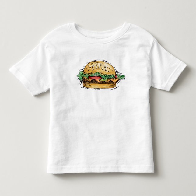 Hamburgare - småbarnT-tröja Tee Shirt (Framsida)