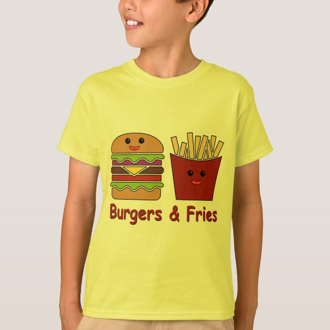 Hamburgare & småfiskar t-shirt (Framsida)