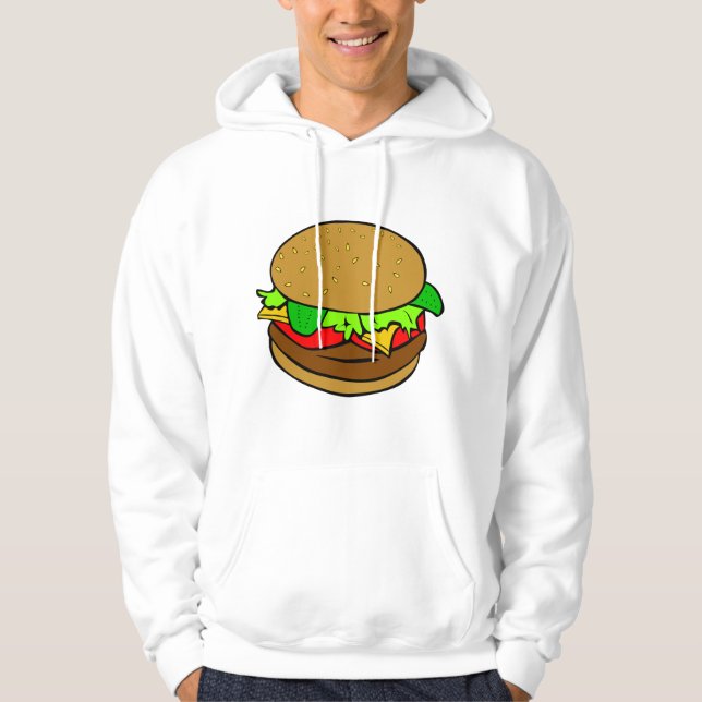 hamburgare, snabbmat hoodie (Framsida)