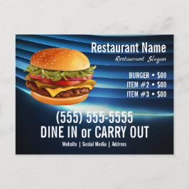 Hamburgare Vykort