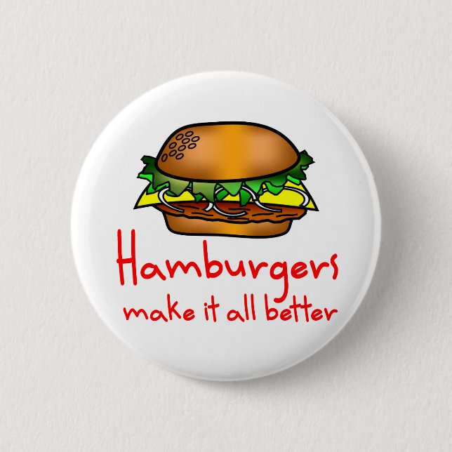 Hamburgareälskare Knapp (Framsida)