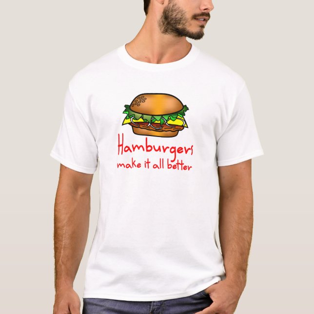 Hamburgareälskare T-shirt (Framsida)