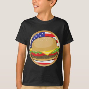 Hamburgareamerikanska flaggan tröja
