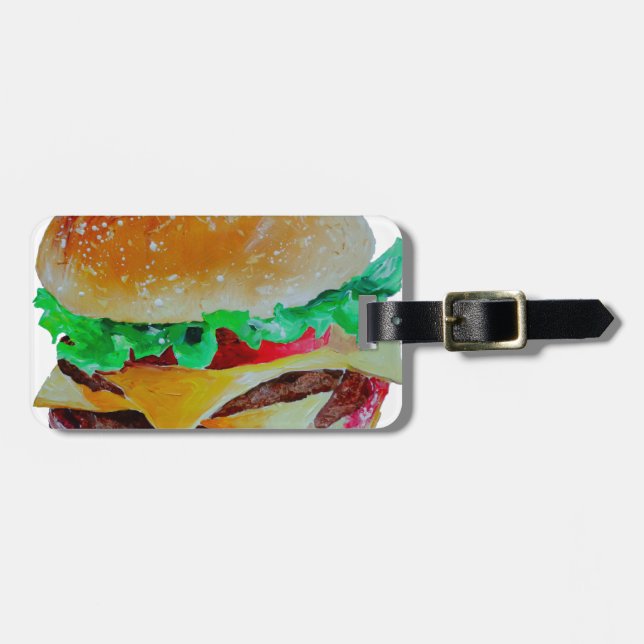 hamburgaredesign, original- målning bagagebricka (Horisontell Framsida)