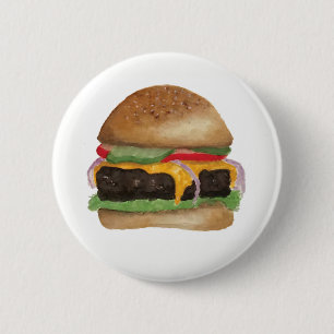 Hamburgaren klämmer fast knapp