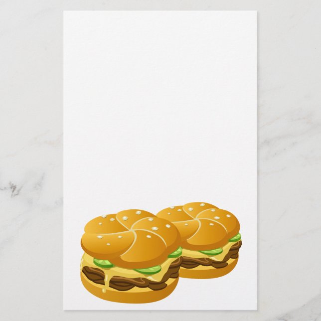 Hamburger-2 Stationery Brevpapper (Framsida)