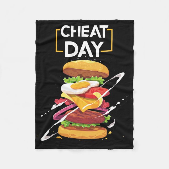 Hamburger Älskare Gift Fast Food Gym Workout Cvärm Fleecefilt (Framsidan)