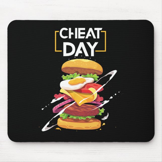 Hamburger Älskare Gift Fast Food Gym Workout Cvärm Musmatta (Framsidan)