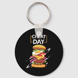Hamburger Älskare Gift Fast Food Gym Workout Cvärm Nyckelring