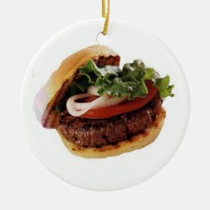 ***HAMBURGER ÄLSKARE*** ORNATION JULGRANSPRYDNAD KERAMIK