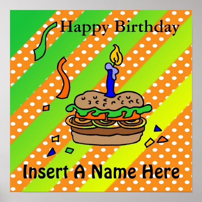 Hamburger Birthday Poster (Framsidan)