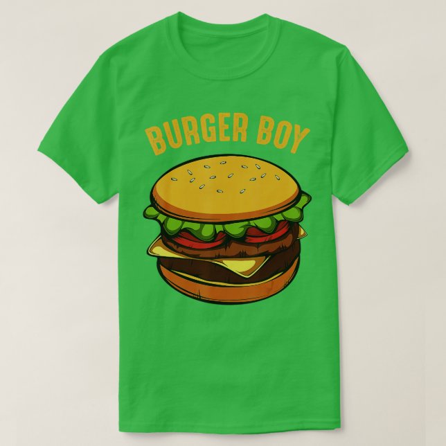 Hamburger Cheeseburger Burger Boy Funny Fast Food T Shirt (Design framsida)