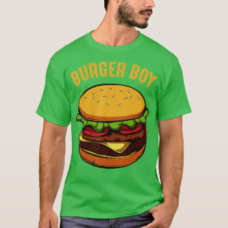 Hamburger Cheeseburger Burger Boy Funny Fast Food T Shirt