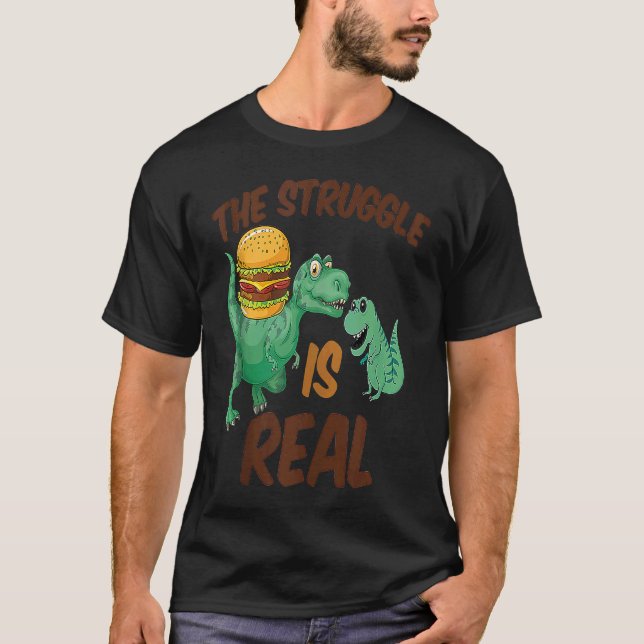 Hamburger cheeseburger Fast food buger T Shirt (Framsida)