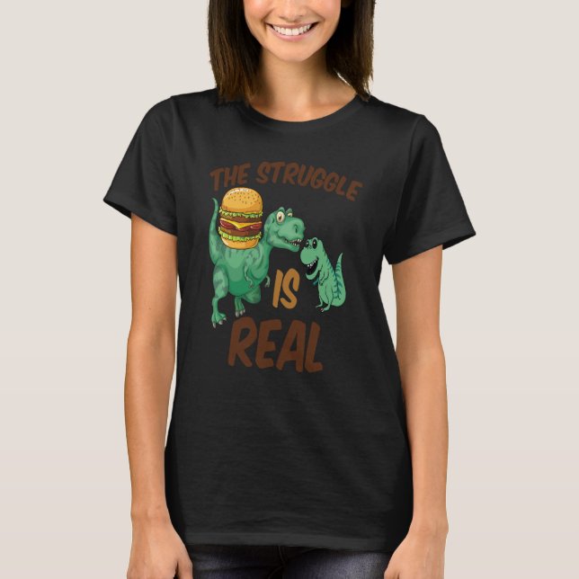 Hamburger cheeseburger fast food food bun burger t shirt (Framsida)
