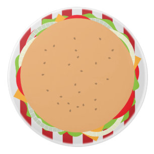 Hamburger cheeseburger gullcafe (strimlad) knopp