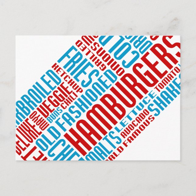 hamburger chitChat Vykort (Framsida)