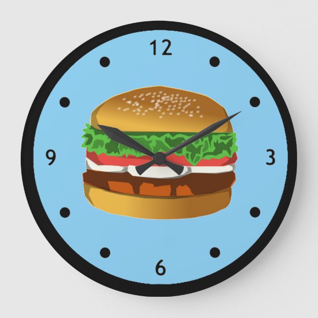 Hamburger Clock Stor Klocka (Framsida)