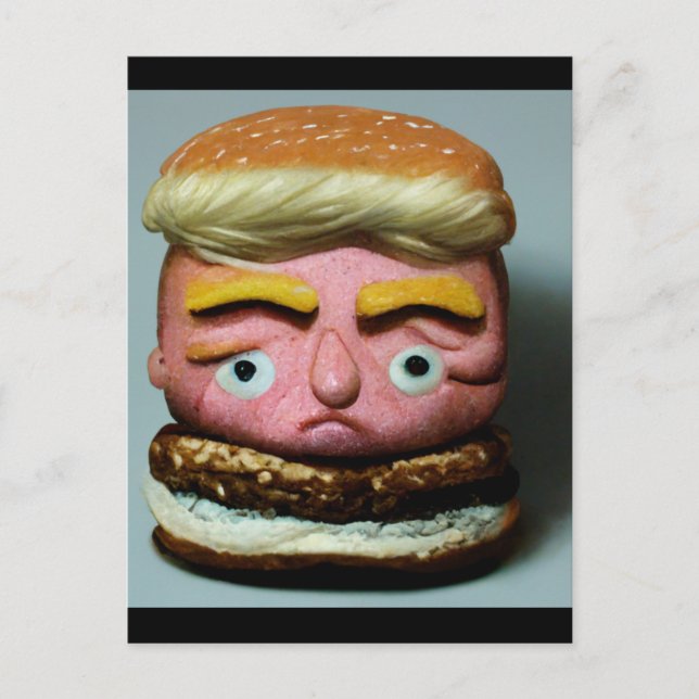 Hamburger Donald Trump Vykort (Framsida)