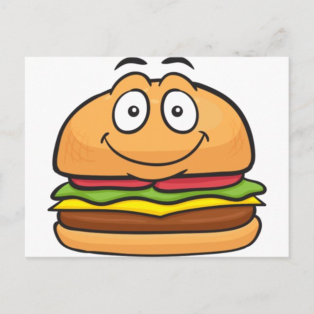 Hamburger Emoji Vykort (Framsida)