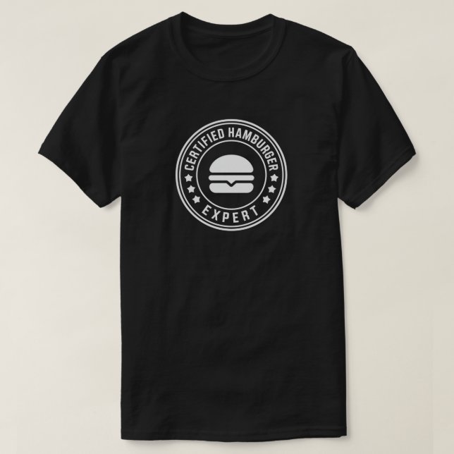 Hamburger Expert Hamburgers Burgers T-Shirt (Design framsida)