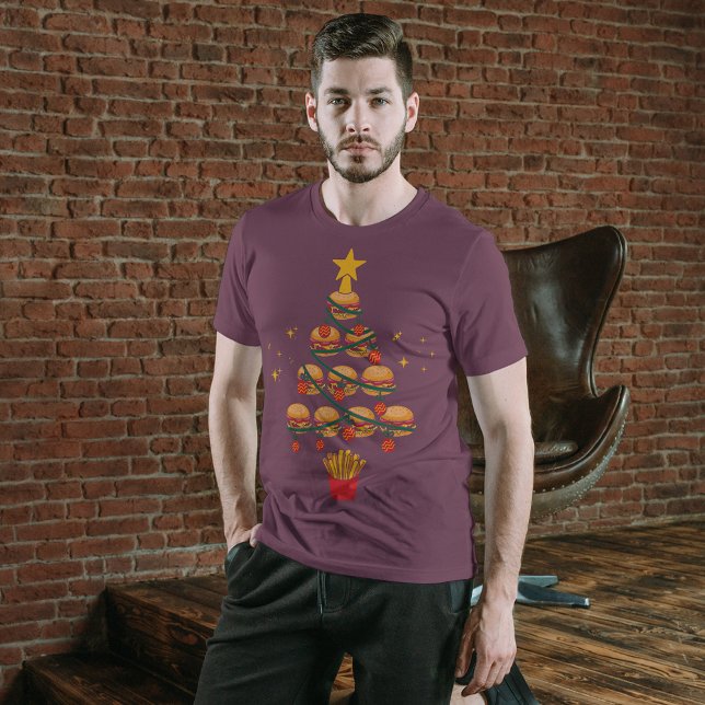 Hamburger Fast Food Älskare Julgran T Shirt (Skapare uppladdad)