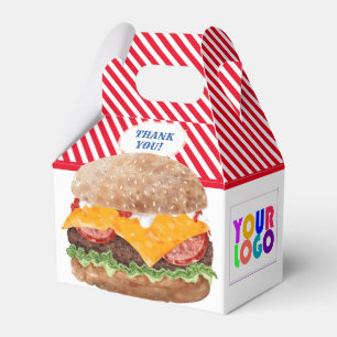 Hamburger Fast Food BBQ Middag Presentaskar