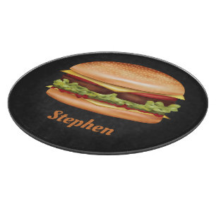 Hamburger Fast Food Illustration med eget namn