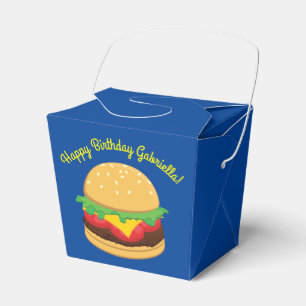 Hamburger Födelsedagsfest Burger Favor Box Presentaskar