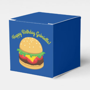 Hamburger Födelsedagsfest Burger Favor Box Presentaskar