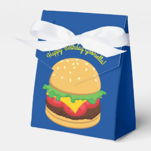 Hamburger Födelsedagsfest Burger Favor Box Presentaskar