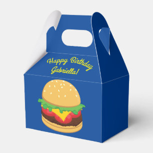 Hamburger Födelsedagsfest Burger Presentaskar