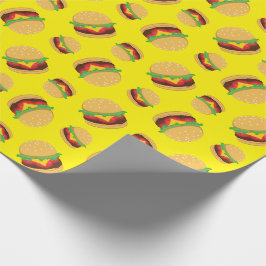 Hamburger Födelsedagsfest Burger Wrapping Papper Presentpapper