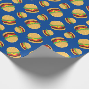 Hamburger Födelsedagsfest Burger Wrapping Papper Presentpapper