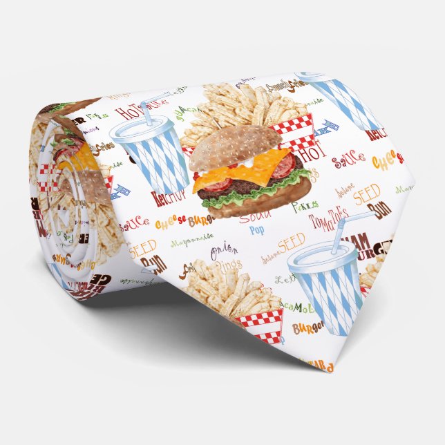 Hamburger Fries Fast Food BBQ Middag Slips (Rullad)