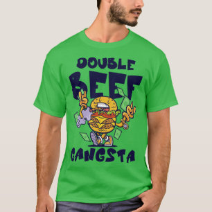 Hamburger Gangsta Fast Food Burger Fläkt Foodie T Shirt