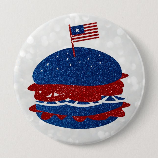 Hamburger Glitter 4 juli Knapp (Framsida)