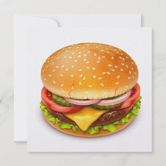 Hamburger grillfest - 4 juli-inbjudan inbjudningar (Framsida)