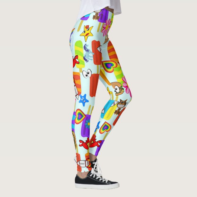Hamburger Hjärtan Isglass Leggings (Höger)