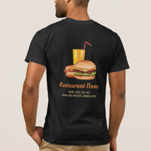 Hamburger Hot Dog Restaurang Anpassad Logotyp Och T Shirt