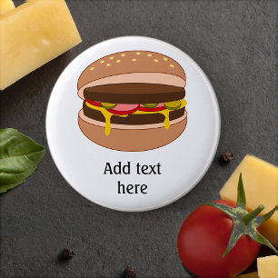 Hamburger i Bun-bild - lägg till din text Knapp