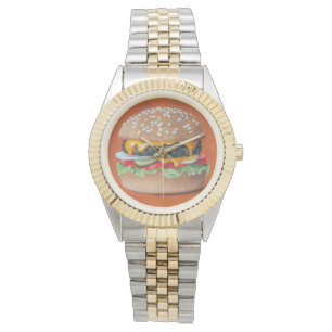 Hamburger Illustration-klockor Armbandsur