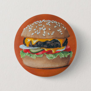 Hamburger Illustration-knappar Knapp