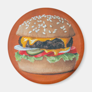 Hamburger Illustration magnets Magnet