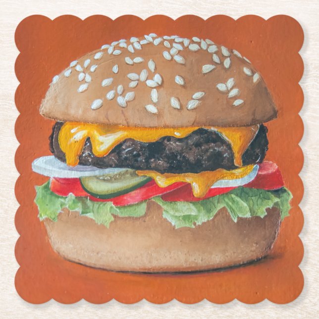 Hamburger Illustration papper underläggs Underlägg Papper (Framsida)