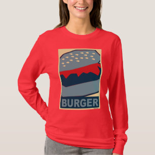 Hamburger in Blue Art Tee Shirt