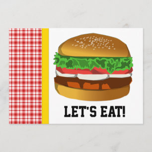 Hamburger, Låt oss Eat!Inbjudan Inbjudningar