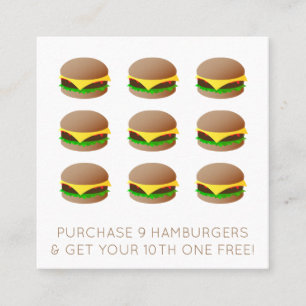 hamburger loyalty frimärke lojalitetskort